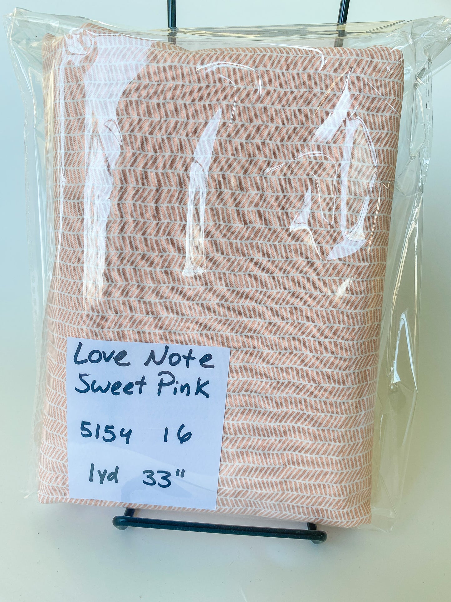 Love Note Sweet Pink- 1 yd 33" Remnant