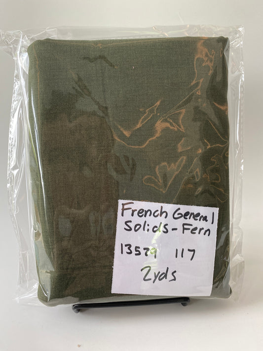 French General Solids Fern- 2 yds Remnant