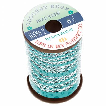 Crochet Edge Trim Cottage Blue (1 yard)