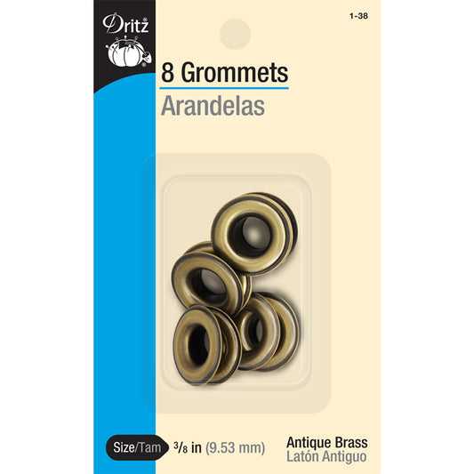 Grommets 3/8" 8ct Antique Brass