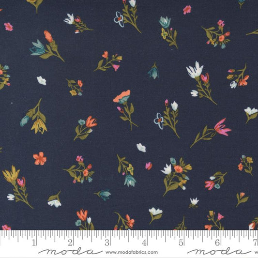 Songbook A New Page Navy Small Floral (1/4 yard)