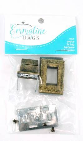 Rectangle Turn Lock Antique Brass