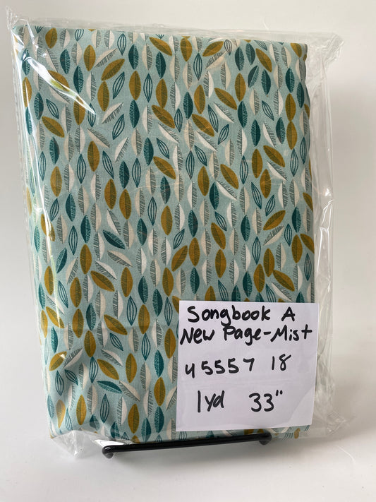 Songbook A New Page Mist- 1 yd 33" Remnant